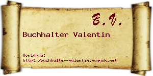Buchhalter Valentin névjegykártya
